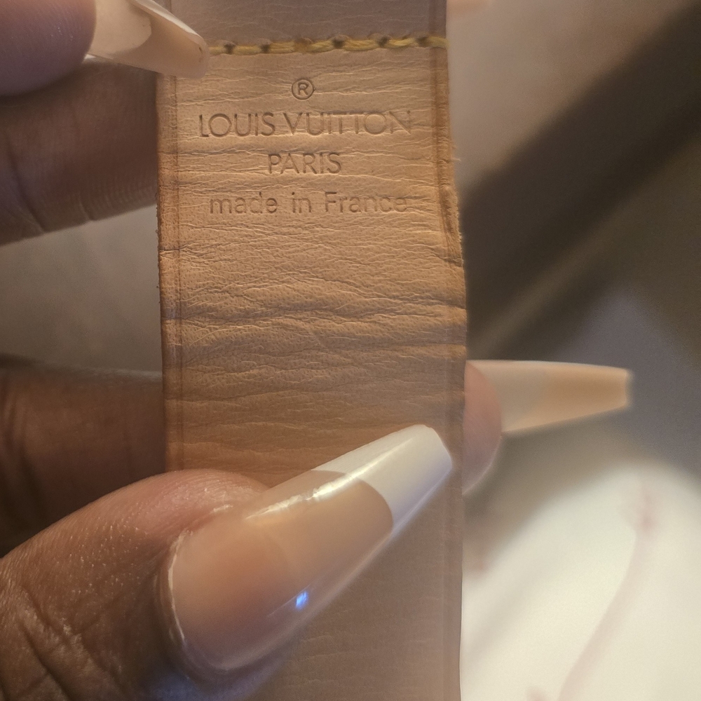 Louis Vuitton Tan Leather Bracelet Or Luggage Strap
